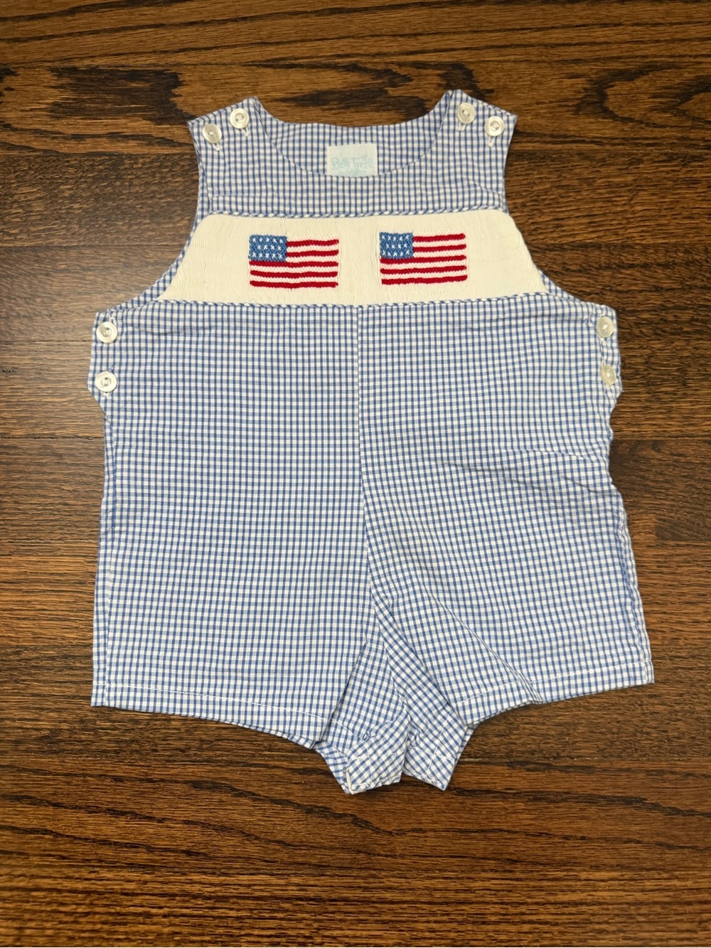 American Flag smocked Beth Terrell by Johnston JonJon Shortall